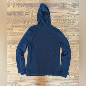 Vince 100% Wool Waffle Knit Hoodie – Navy – Size L